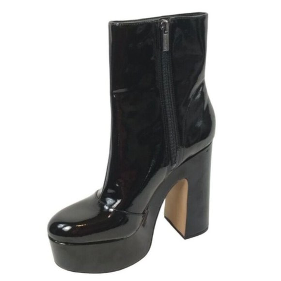 Jessica Simpson Womens 7.5 Madlaina Patent Bootie Platform Boot Pumps New - Picture 8 of 12